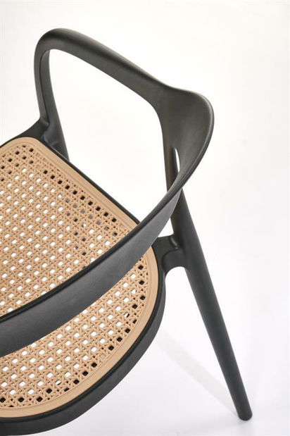 Zahradní židle Karo (černá + naturální)