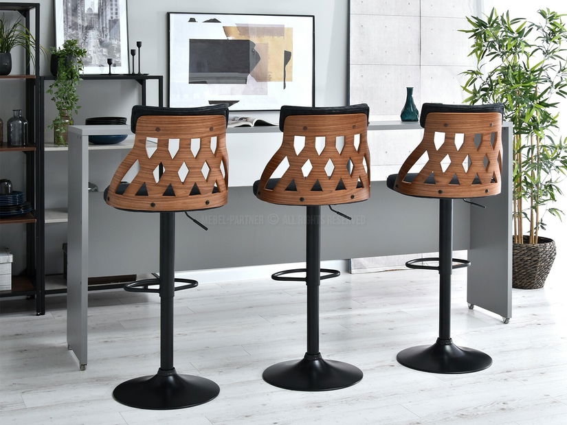 Židle Henriette (ořech tmavý + černá)