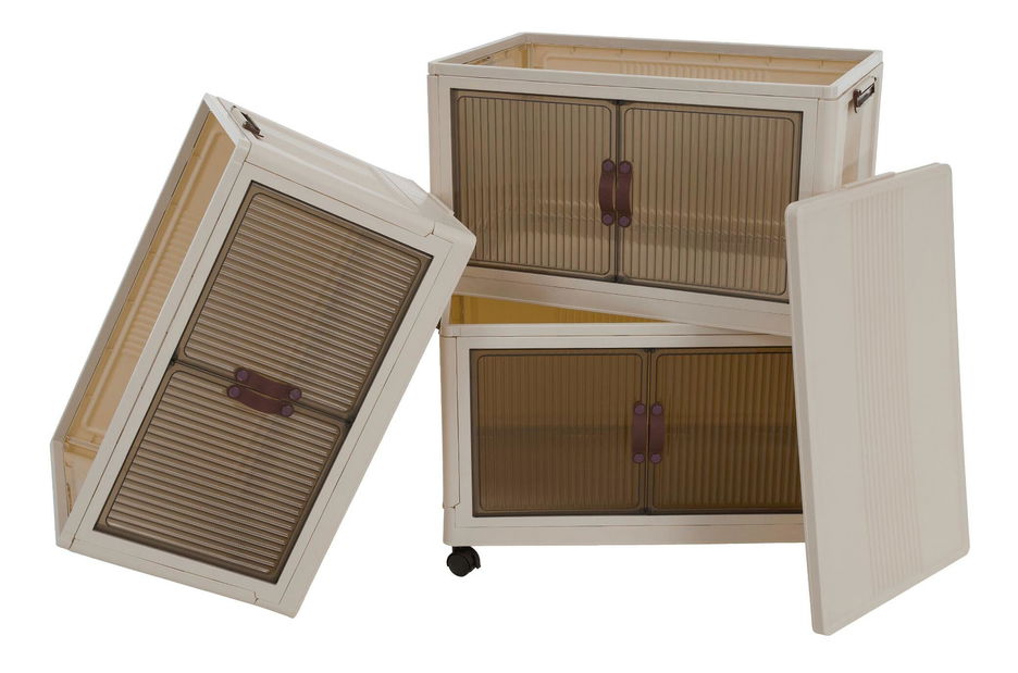 Skříňka Pillia 2 (bílá + hnědá)