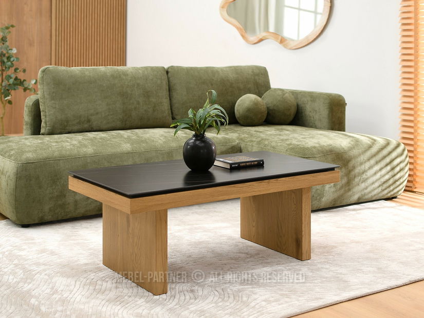 Konferenční stolek Aventajaban (černá + dub)