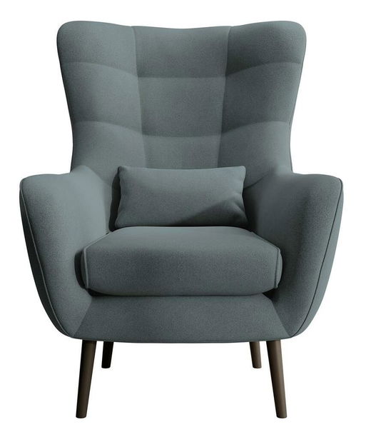 Křeslo s podnožkou Veneza VZ1 (tmavě šedá + černá)