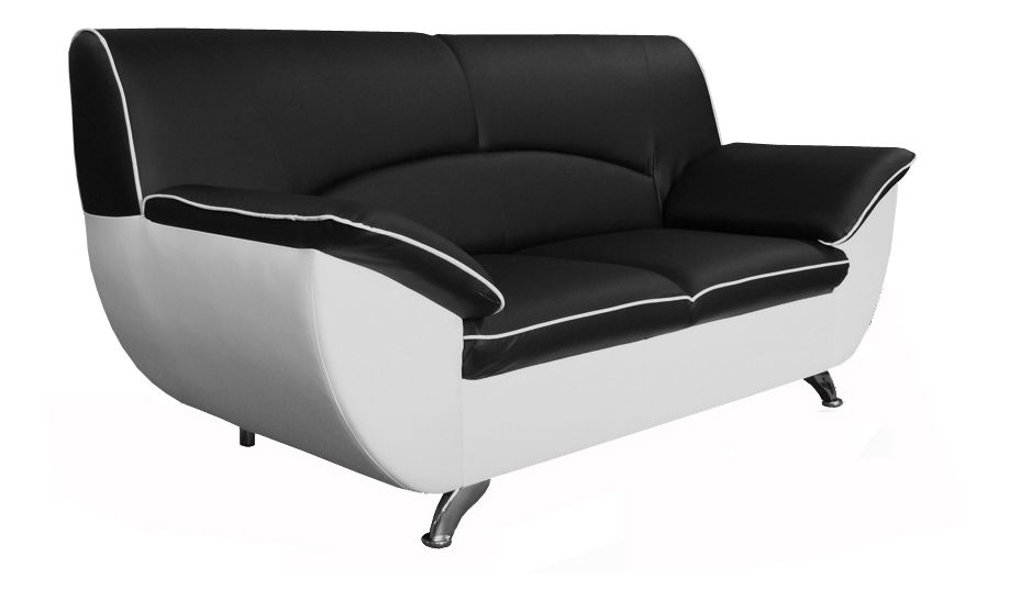 Pohovka trojsedačka Rivera (černá + bílá) (169 cm)