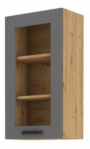 Horní kuchyňská skříňka Lucid 40 GS 90 1F (dub artisan + dustgrey)
