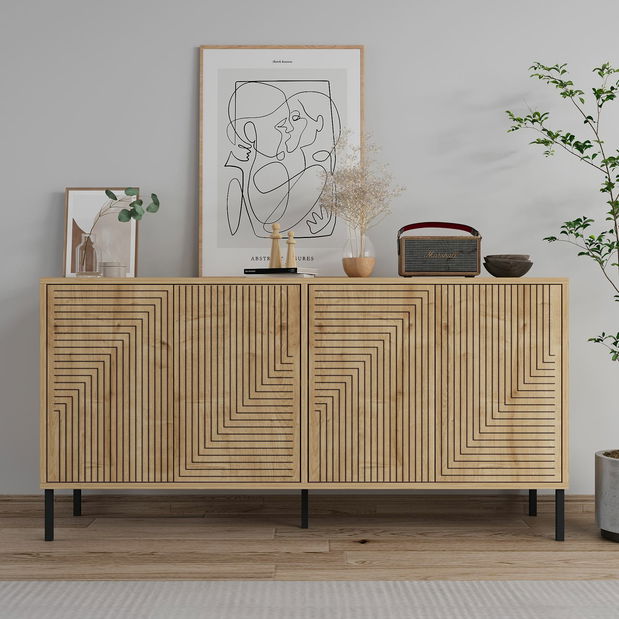 Komoda Evelinda (dub safírový)