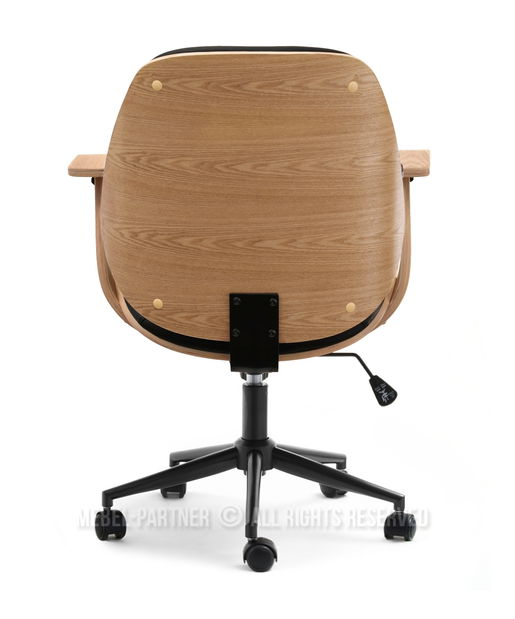 Křeslo Raynold (dub černý + černá)