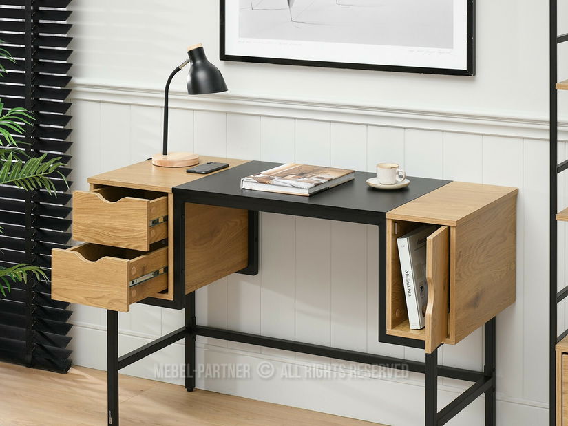 PC stolek Loftego (dub + černá)