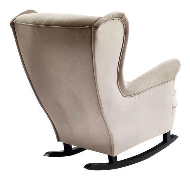 Houpací křeslo ušák Trasmitirle (béžová + černá)