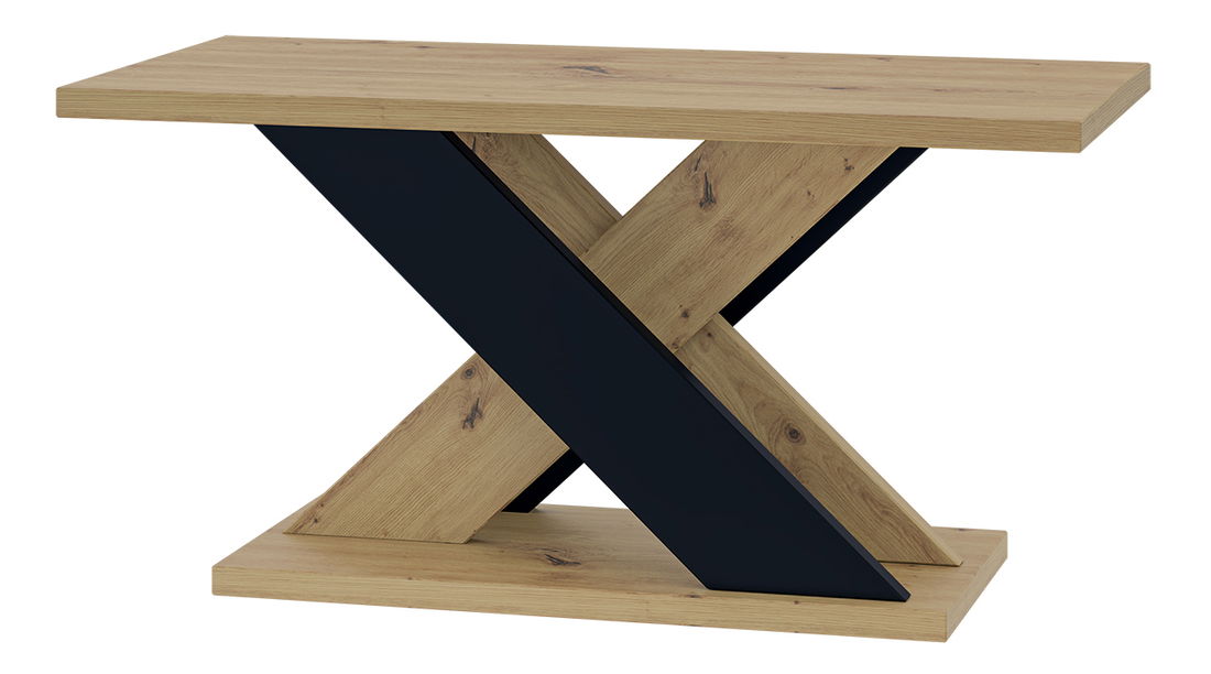 Konferenční stolek Xalin (artisan + černá) *výprodej