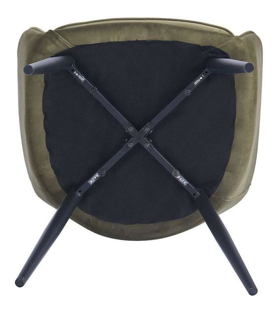 Designové křeslo Ilgano (zelená + černá)