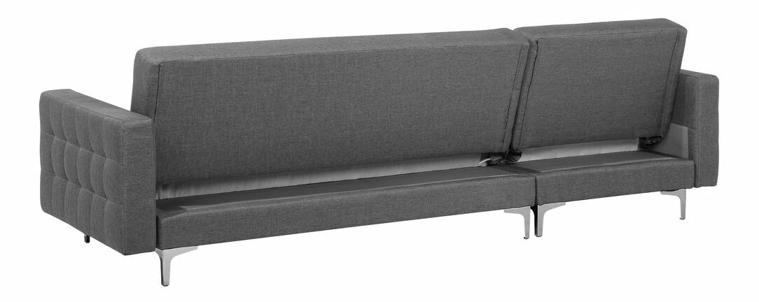 Rohová sedací souprava ABERLADY (šedá) (s taburetem) (L)