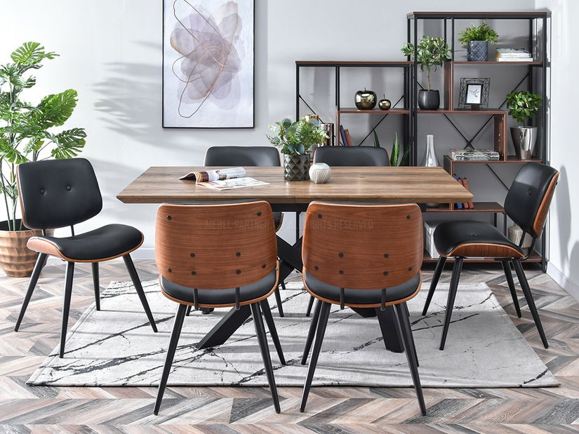 Židle Grimo (ořech + černá)