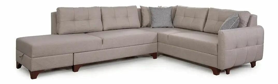 Rohová sedačka Clof (červená) (L)