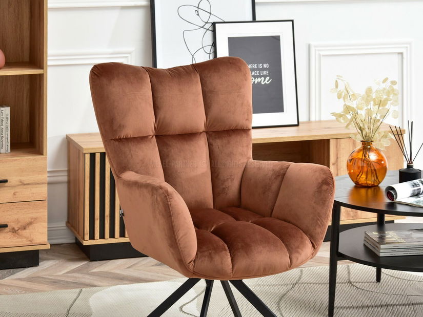 Křeslo Kikino (měděná + černá)