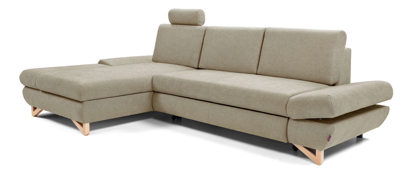 Rohová sedací souprava Aveley (béžová) (L)