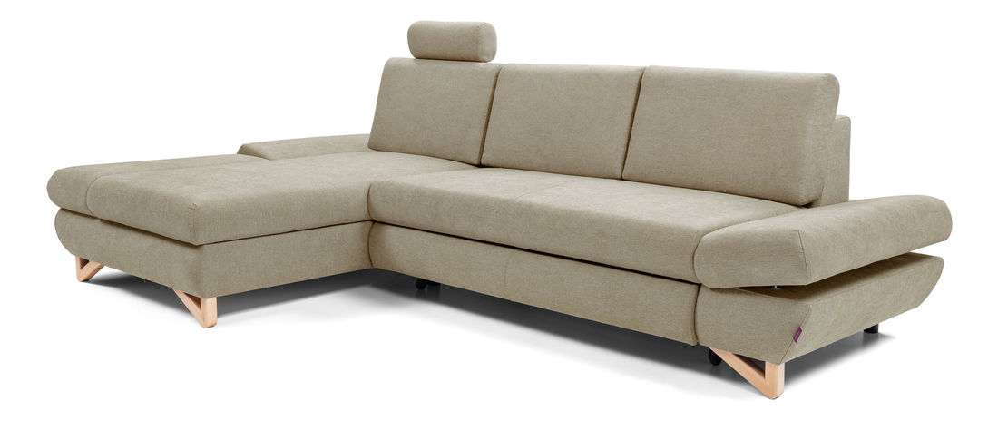 Rohová sedací souprava Aveley (béžová) (L)