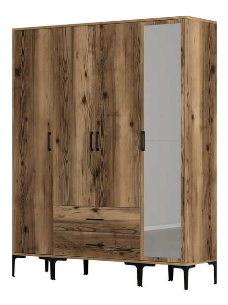 Šatní skříň Kiara STR (ořech)