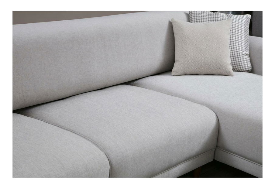 Rohová sedačka Imagetta (P) (béžová + ořech)