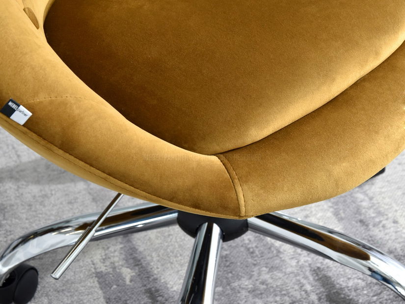 Křeslo Lush 4 (zlatá + chromová)