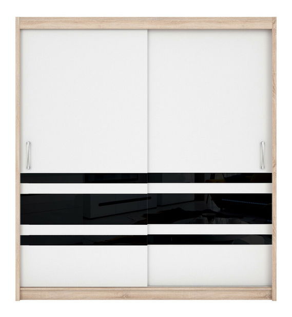 Šatní skříň BRW Elda F38/200/16 (dub sonoma + bílá)