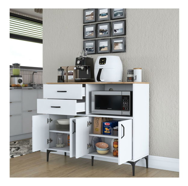 Komoda Jenaretta 166 (bílá + ořech)