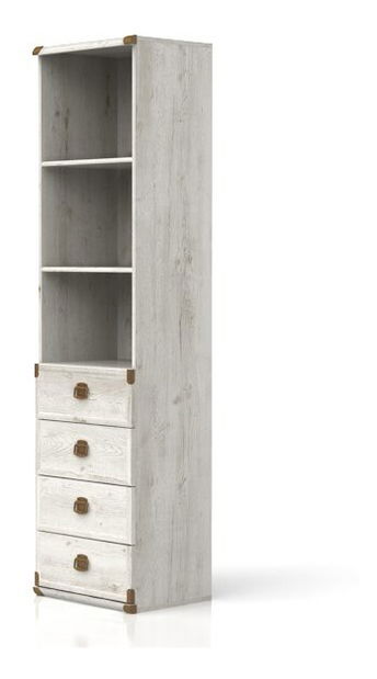 Regál BRW INDIANA JREG 4SO/50 (Borovice Canyon)