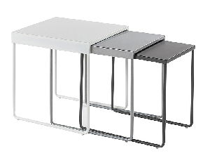 Konferenční stolek Vada (bílá + šedá)