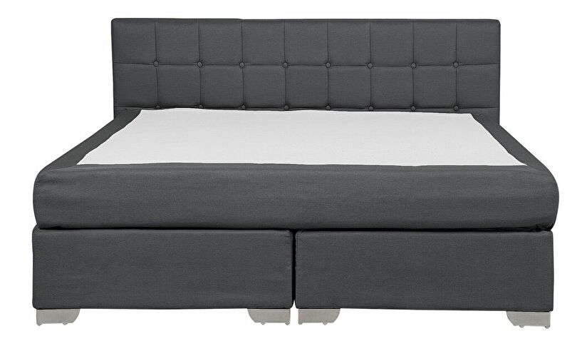 Manželská postel Boxspring 160 cm ADIR (s matracemi) (šedá)