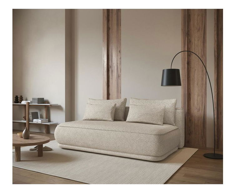 Pohovka třísedačka Lesanna (béžová + černá)