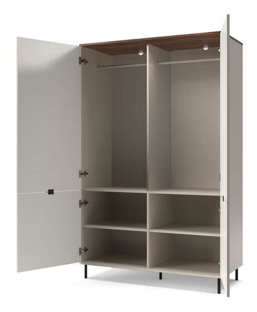 Šatní skříň Eliminados (kašmír + dub castello)