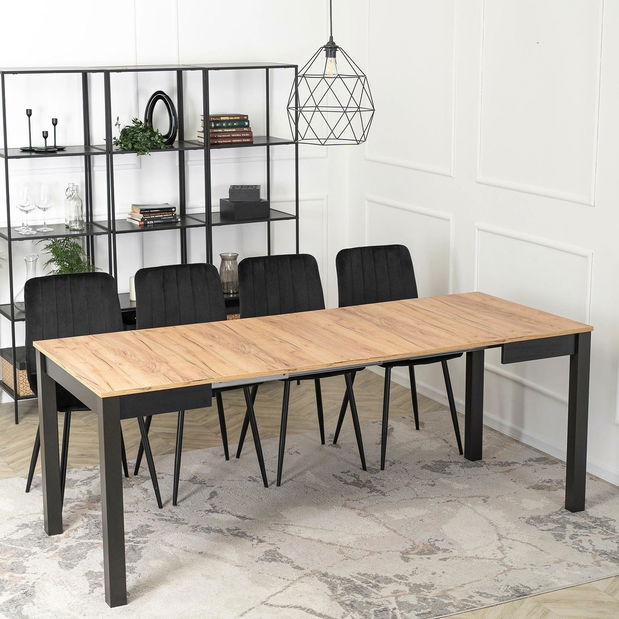 Rozkládací jídelní stůl Bombardier (dub craft zlatý) (pro 4-10 osob)