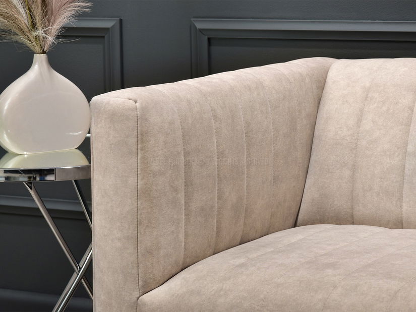 Relaxační křeslo Rotundas (písková + chrom)