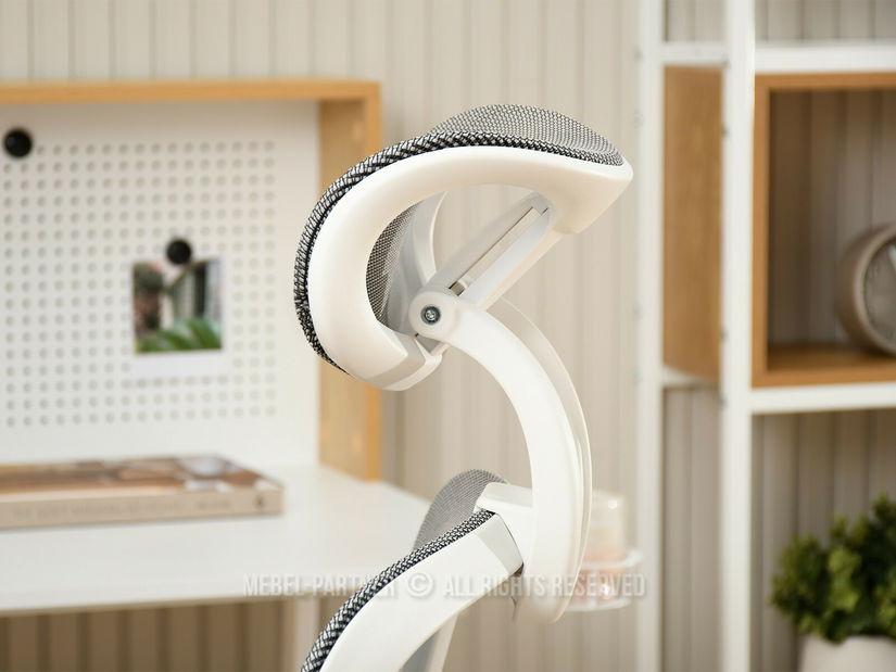 Kancelářské křeslo Ikergen (šedá + bílá)