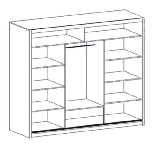 Šatní skříň Malibu bílá