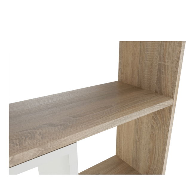 Regál Unwest (bílá + dub sonoma)