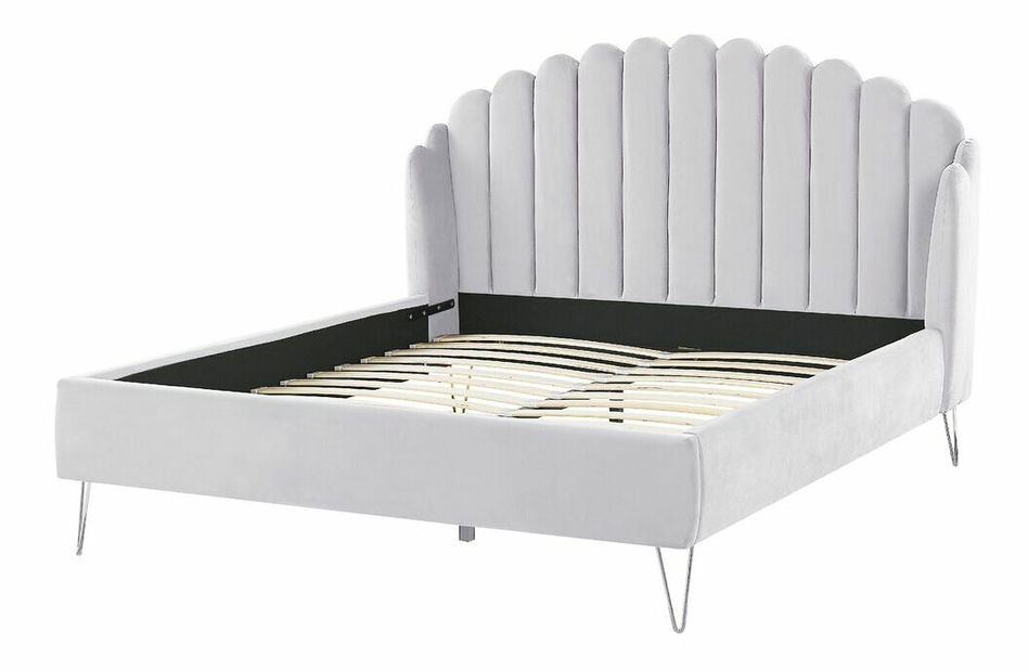 Manželská postel 160 cm Alise (šedá) (s roštem)