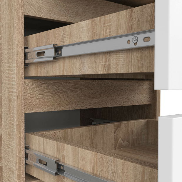 Komoda Celestial (dub sonoma + bílá)