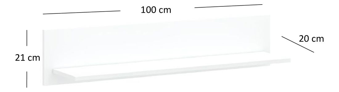 Polička 100 cm Leona (bílá)