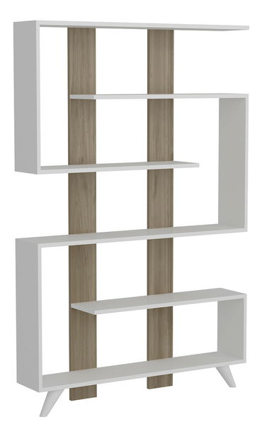 Regál Ryan (Bílá + Ořech)