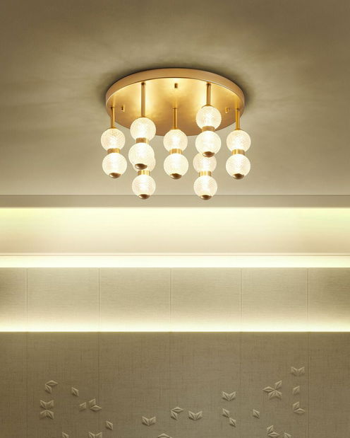 Stropní svítidlo Yashawn (zlatá)