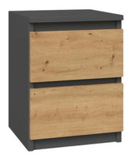 Noční stolek Musecalo 2 (antracit + dub artisan)