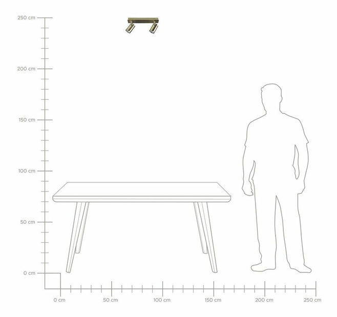 Stropní svítidlo Killi (mosazná)