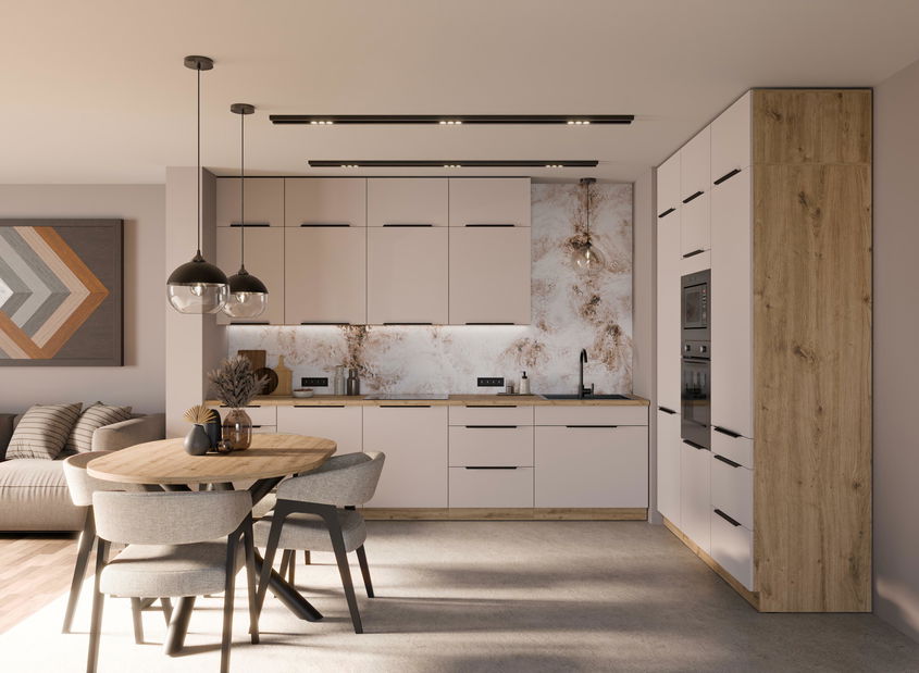 Horní kuchyňská skříňka Sayla 60 GU-36 1F (kašmír + dub artisan)