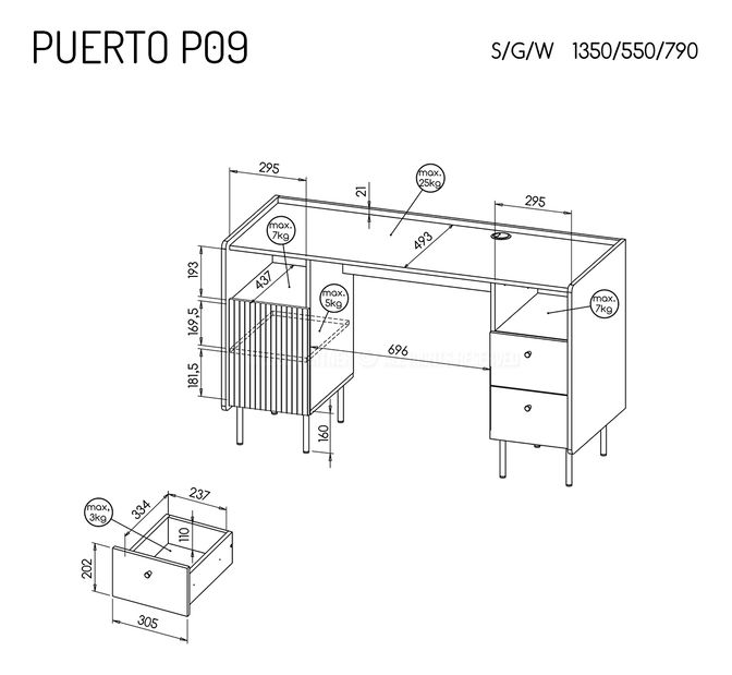 Nábytek do kanceláře Presuntos 1 (černá)