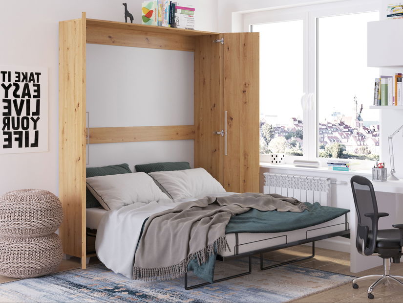 Sklápěcí postel 160 Todd (dub artisan) (vertikální)