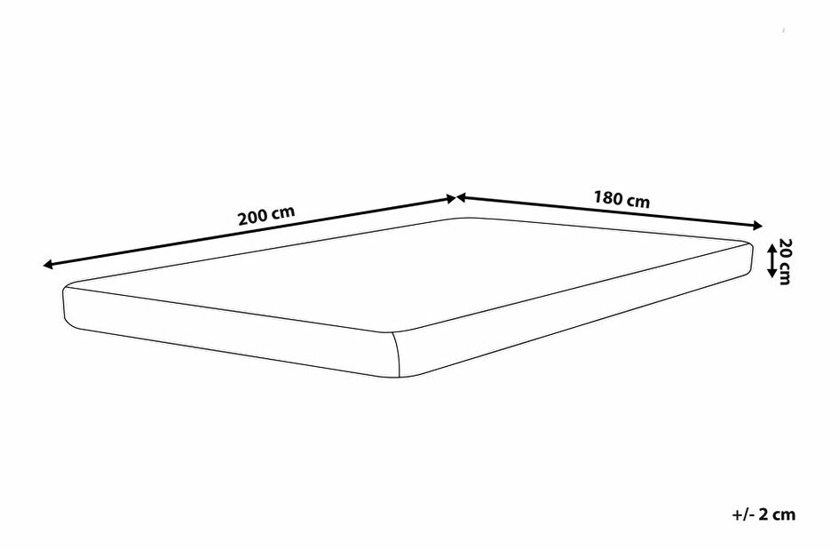 Pěnová matrace 180x200 cm ALERIA