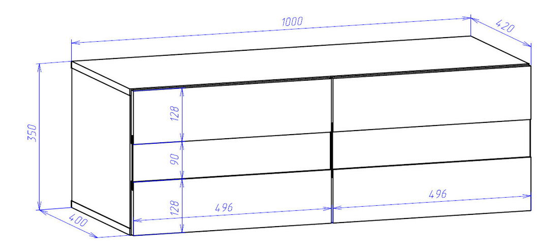 TV stolek/skříňka Ramona (bílý lesk + bílá matná)