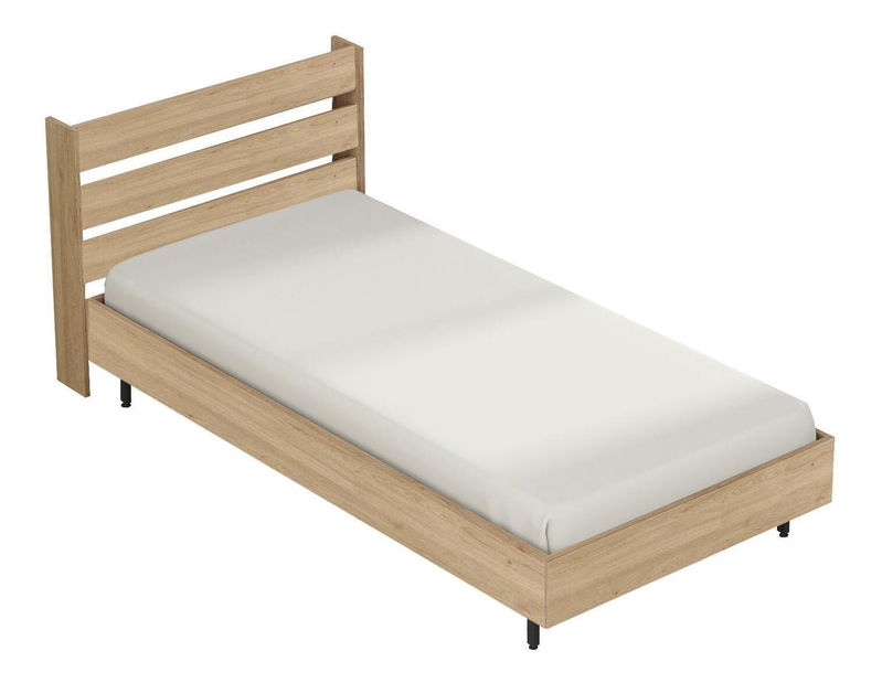 Jednolůžková postel 100 cm Otto 13 (bez roštu) (ořech)