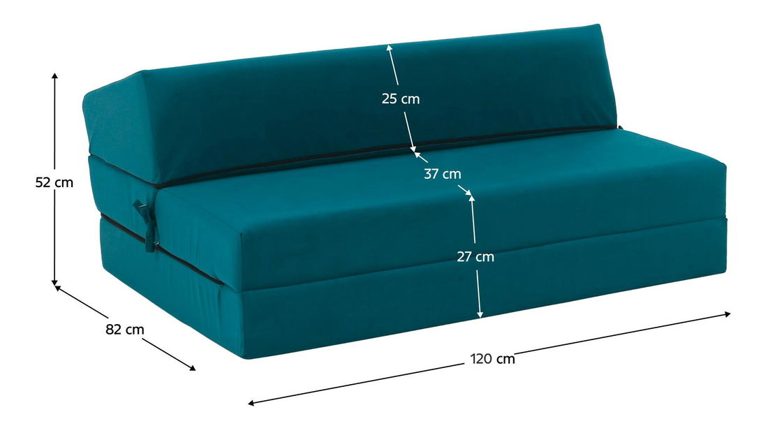 Rozkládací křeslo Viajado (petrolejová)