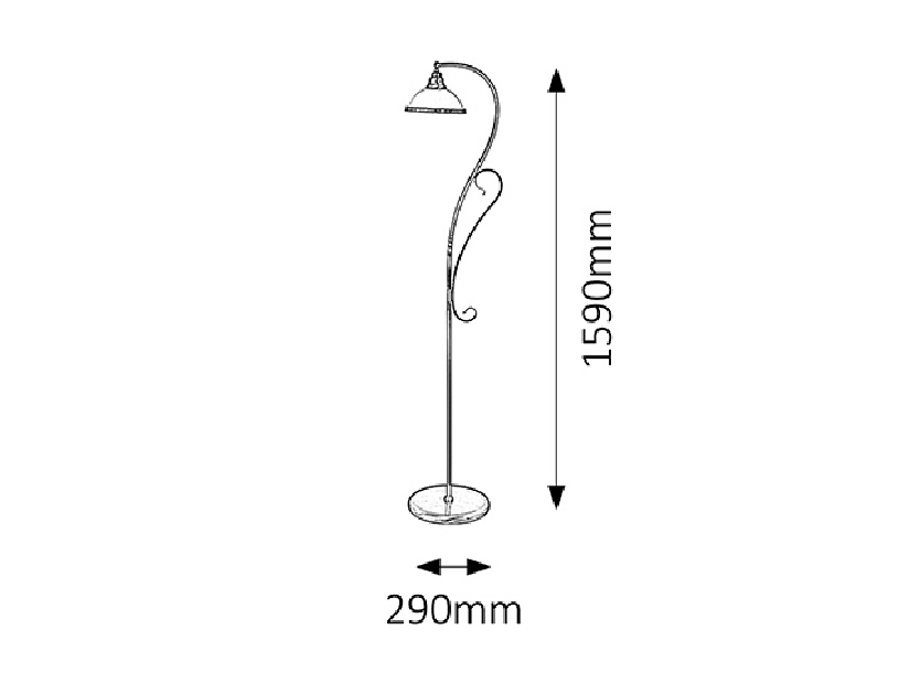 Stojanová lampa Elisett 2758 (bronzová + bílá)