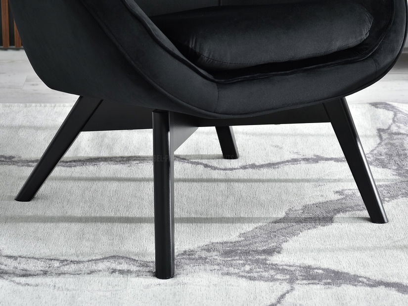 Designové křeslo Merch (černá + bílá)